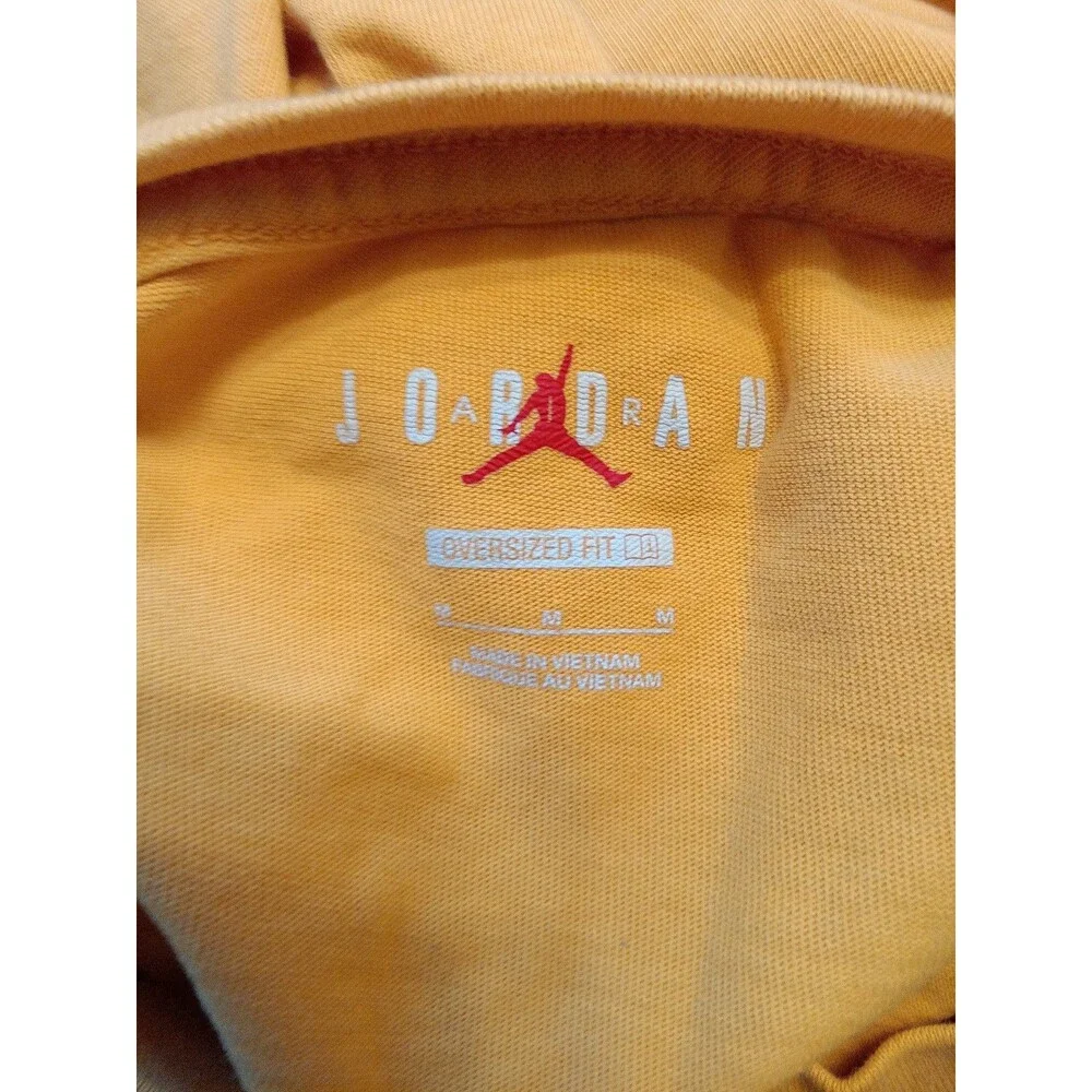 Air Jordan T Shirt Mens M Yellow Oversized Essentials Flight